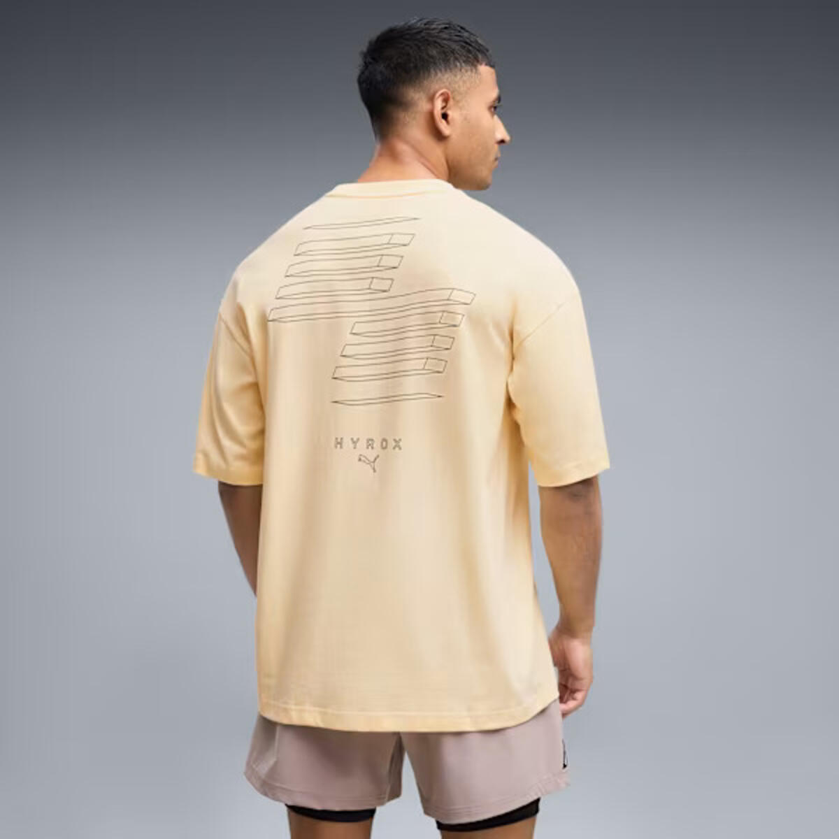 Puma M PUMA X HYROX LIFESTYLE TEE Sarı Erkek T-Shirt