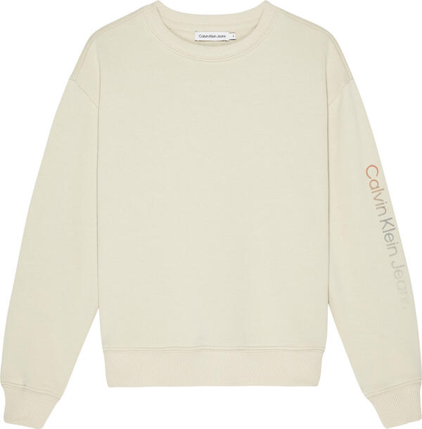 Calvin Klein GRADIENT INSTITUTION Erkek Krem Sweatshirt