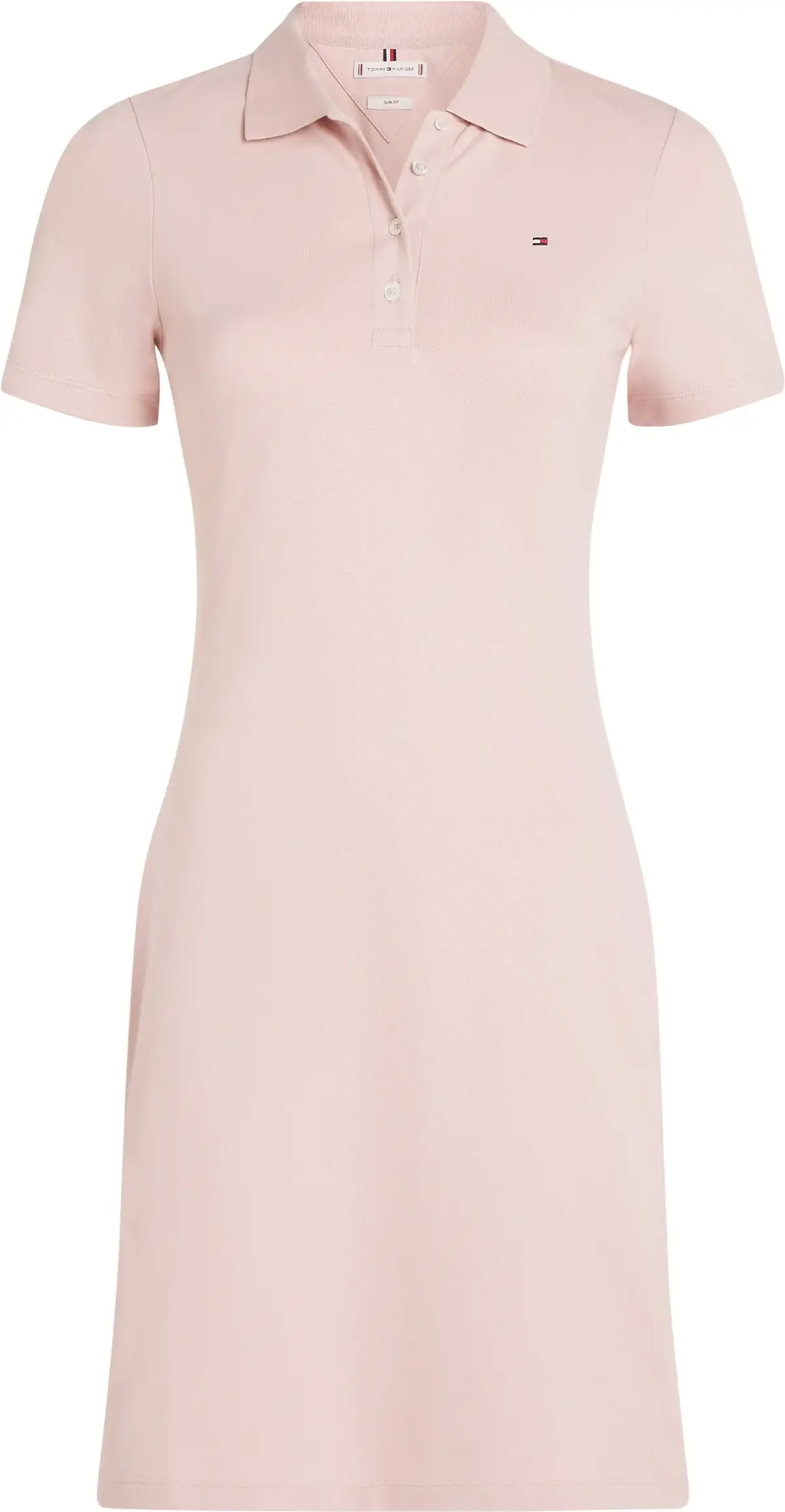 Tommy Hilfiger 1985 SLIM PIQUE POLO, TQN Pembe Kadın Elbise-Etek