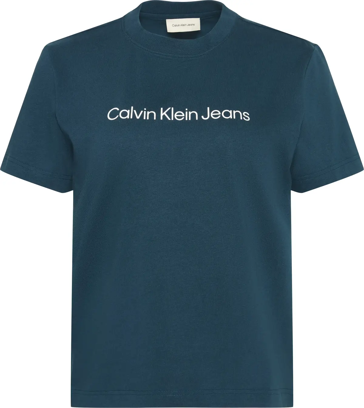 Calvin Klein A- INST LOGO CLASSIC TEE SS Kadın Yeşil T-Shirt