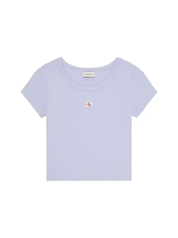 Calvin Klein WOVEN LABEL 2X2 BABY, VBK Mor Kadın T-Shirt