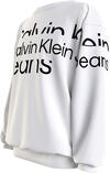 Calvin Klein BLOWN UP LOGO SWEATS Erkek Beyaz Sweatshirt