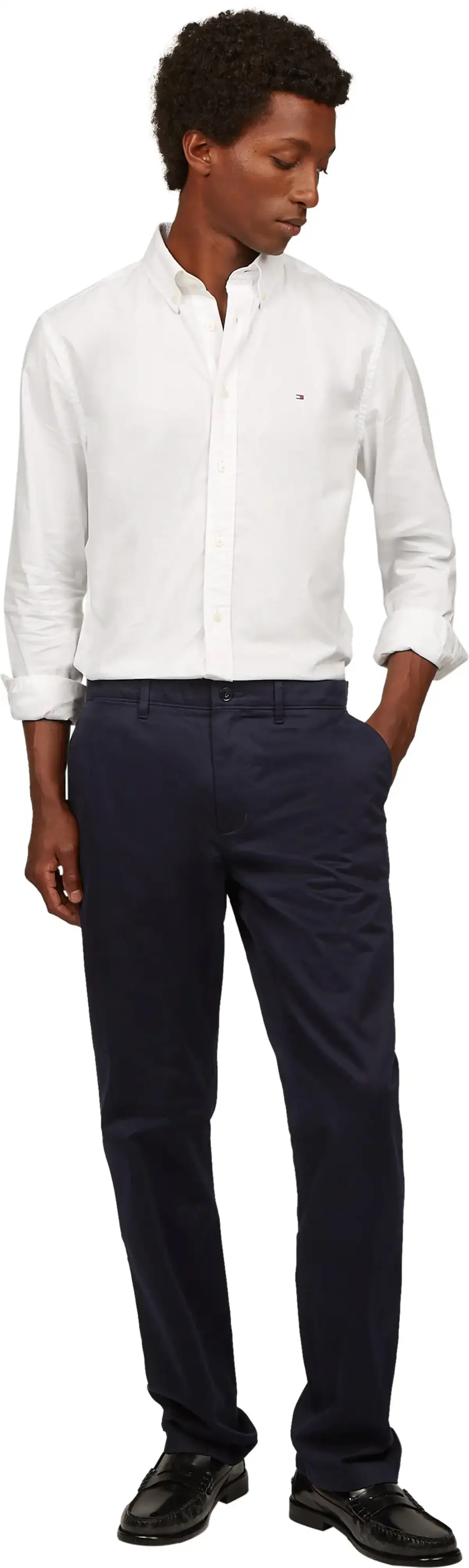 Tommy Hilfiger DENTON CHINO SATIN, DW5 Siyah Erkek Pantolon