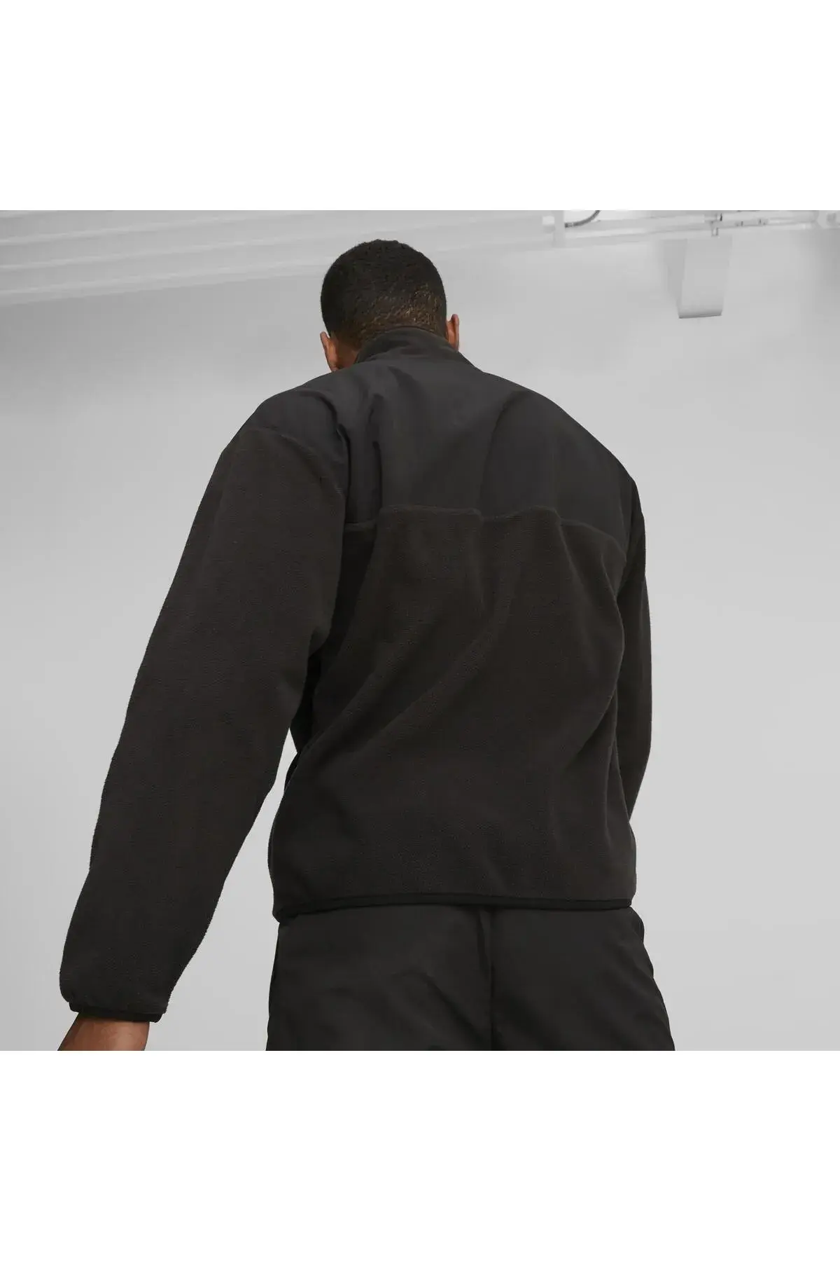 Puma CLASSICS UTILITY Polar Fleece Half-Zip Siyah Erkek Yarım Fermuarlı Sweatshirt