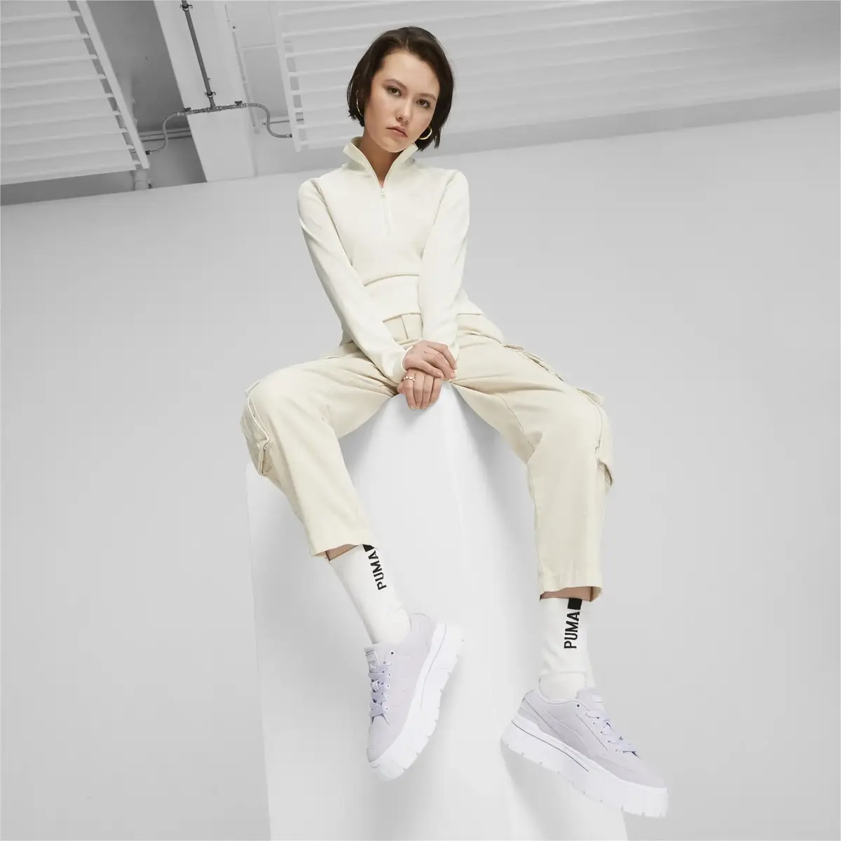 Puma Mayze Stack Suede Wns Gri Kadın Günlük Spor Ayakkabı