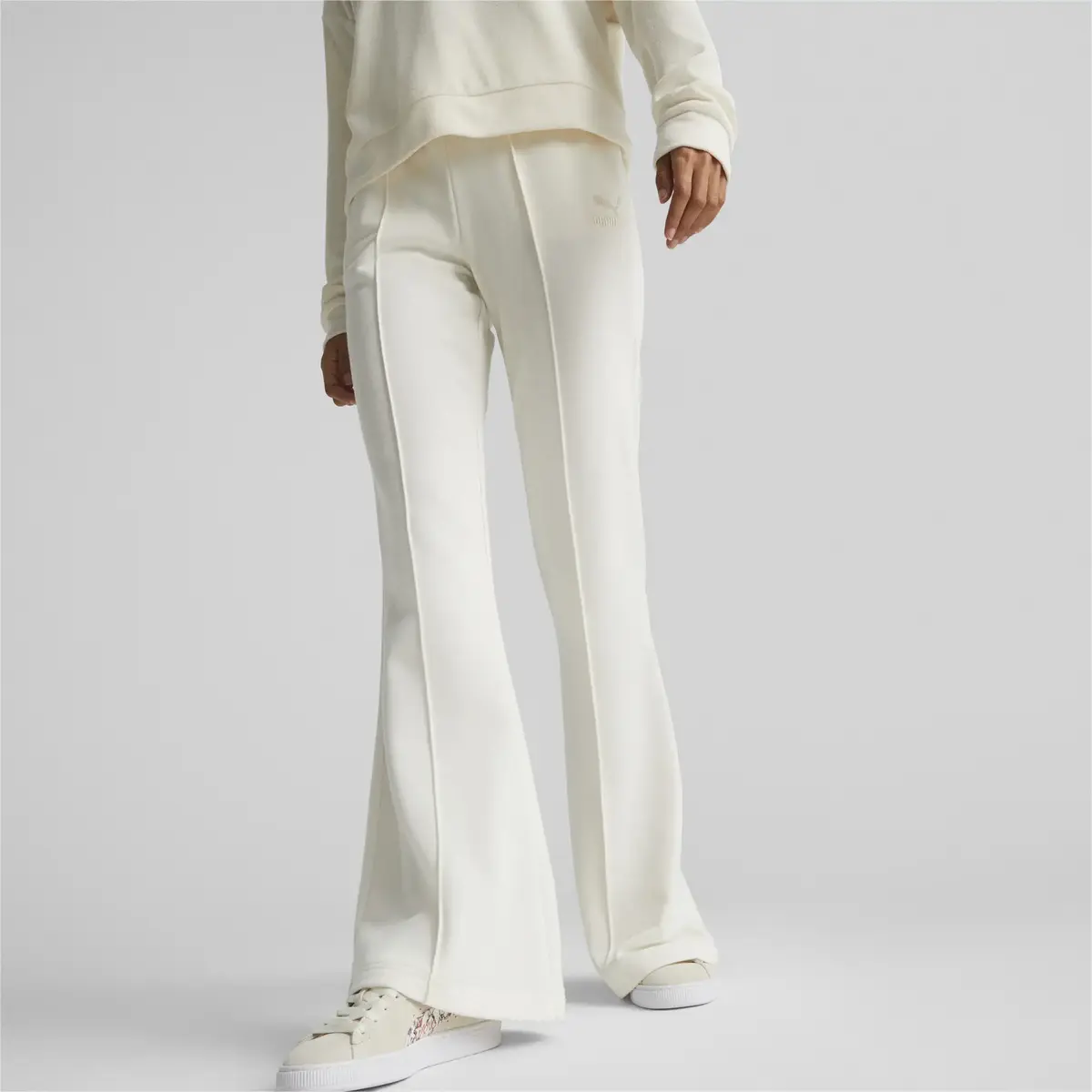 Puma CLASSICS Flared Pants Beyaz Kadın Eşofman Altı