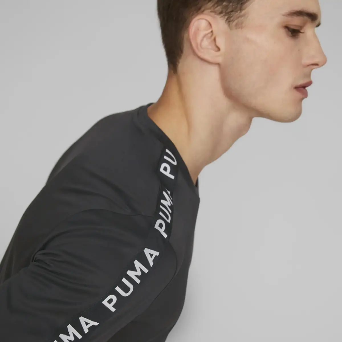 Puma FIT TAPED TEE Siyah Erkek/Unisex Koşu ve Performans T-Shirt