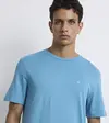 Calvin Klein SS SMOOTH CTTN SOLID CREWNK TEE Mavi Erkek Tişört