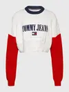 Tommy Hilfiger TJW RLXD CROP ARCHIV Kadın Kırmızı Kazak