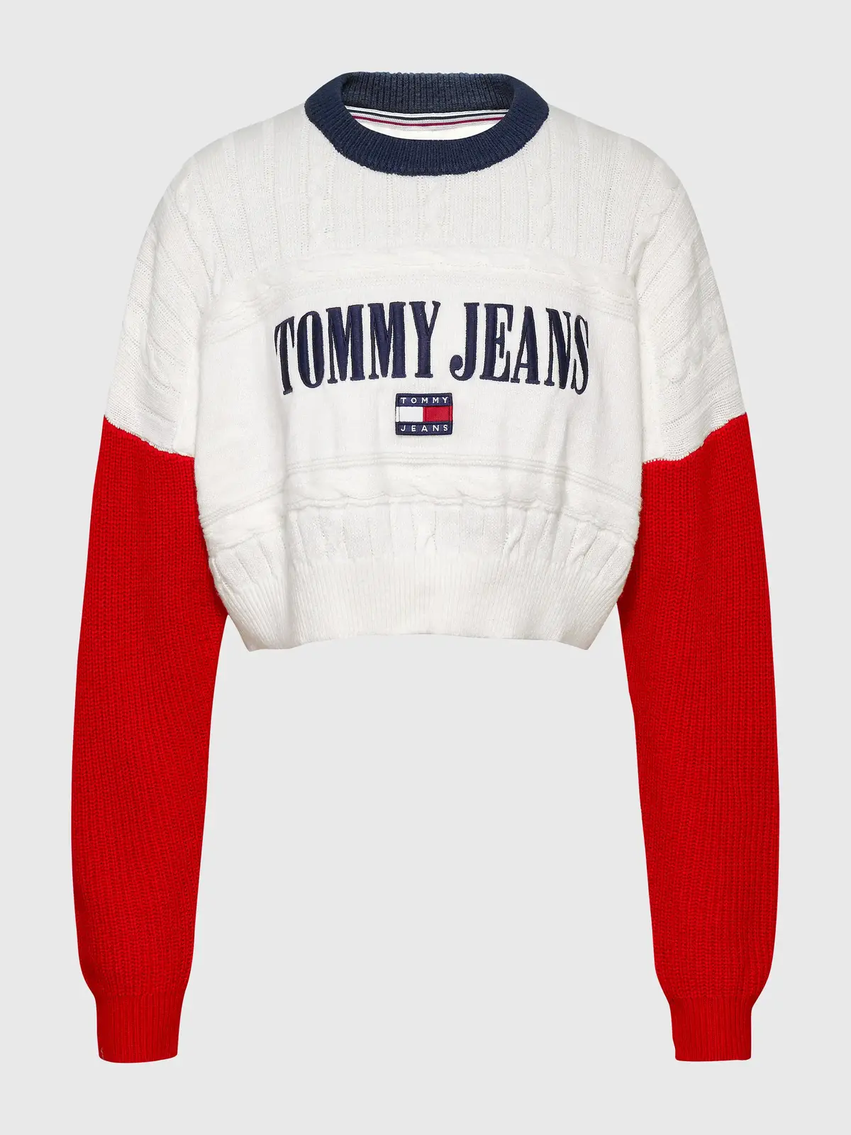 Tommy Hilfiger TJW RLXD CROP ARCHIV Kadın Kırmızı Kazak