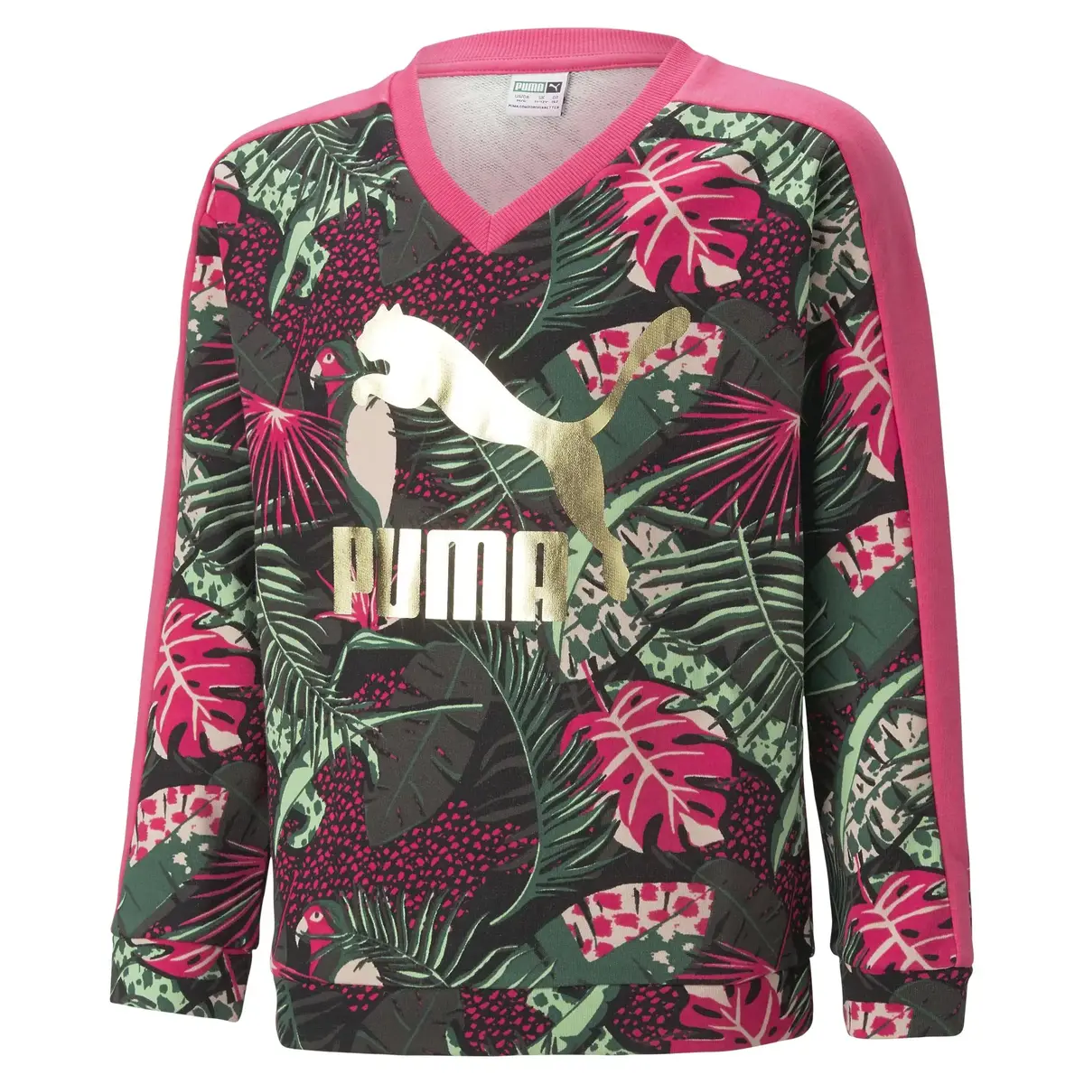 Puma T7 Vacay Queen Aop Siyah Çocuk Sweatshirt