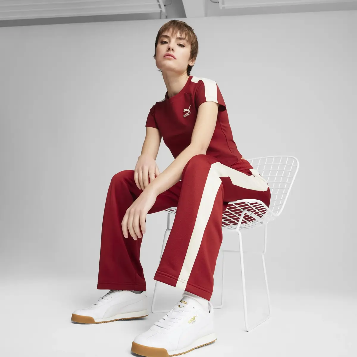 Puma ICONIC T7 Track Pants Bordo Kadın Eşofman Altı