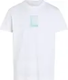 Calvin Klein BRUSH STROKE GRAPHIC, YAF Beyaz Erkek T-Shirt & Polo