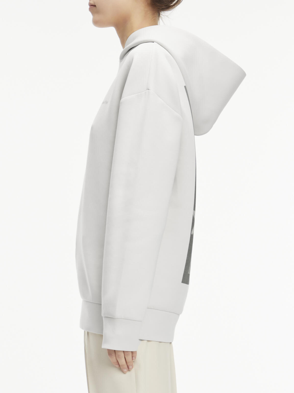 Calvin Klein COLLAGE BOX GRAPHIC Kadın Krem Hoodie