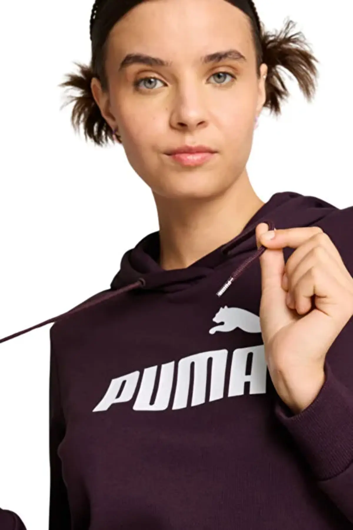 Puma ESS Logo Hoodie FL Mor Kadın Hoodie