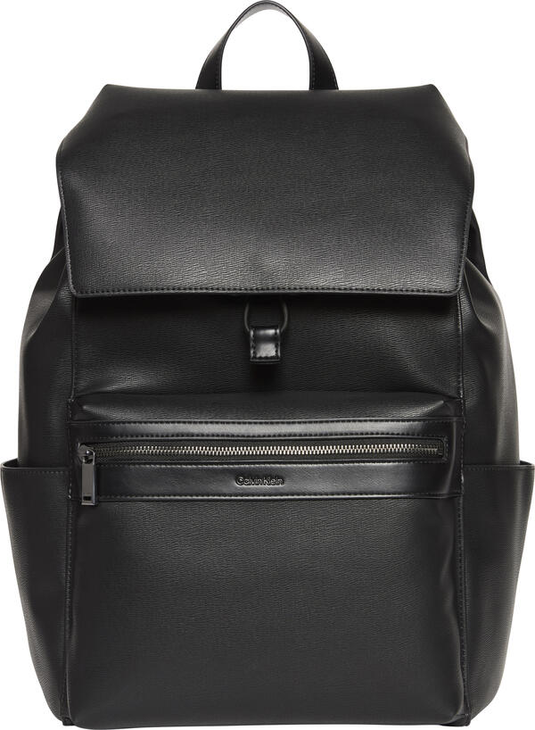 Calvin Klein ZIP FLAP BACKPACK Siyah Erkek Çanta