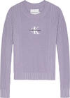 Calvin Klein MONOGRAM RIB SWEATER Kadın Lila Kazak