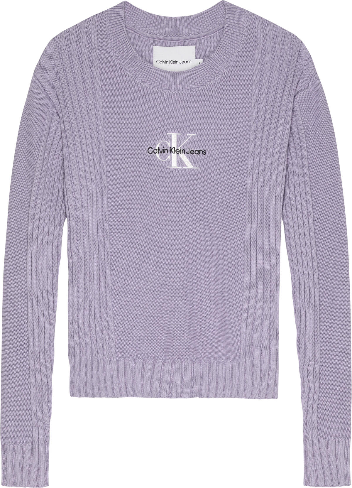 Calvin Klein MONOGRAM RIB SWEATER Kadın Lila Kazak