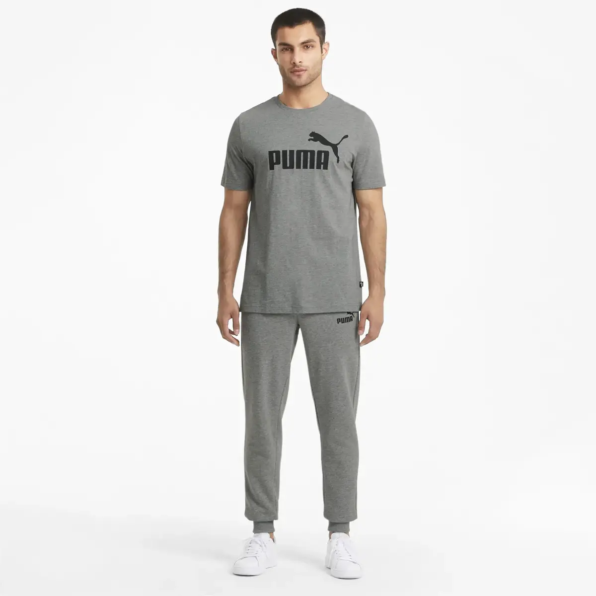 Puma ESS Logo Tee Gri Erkek T-Shirt