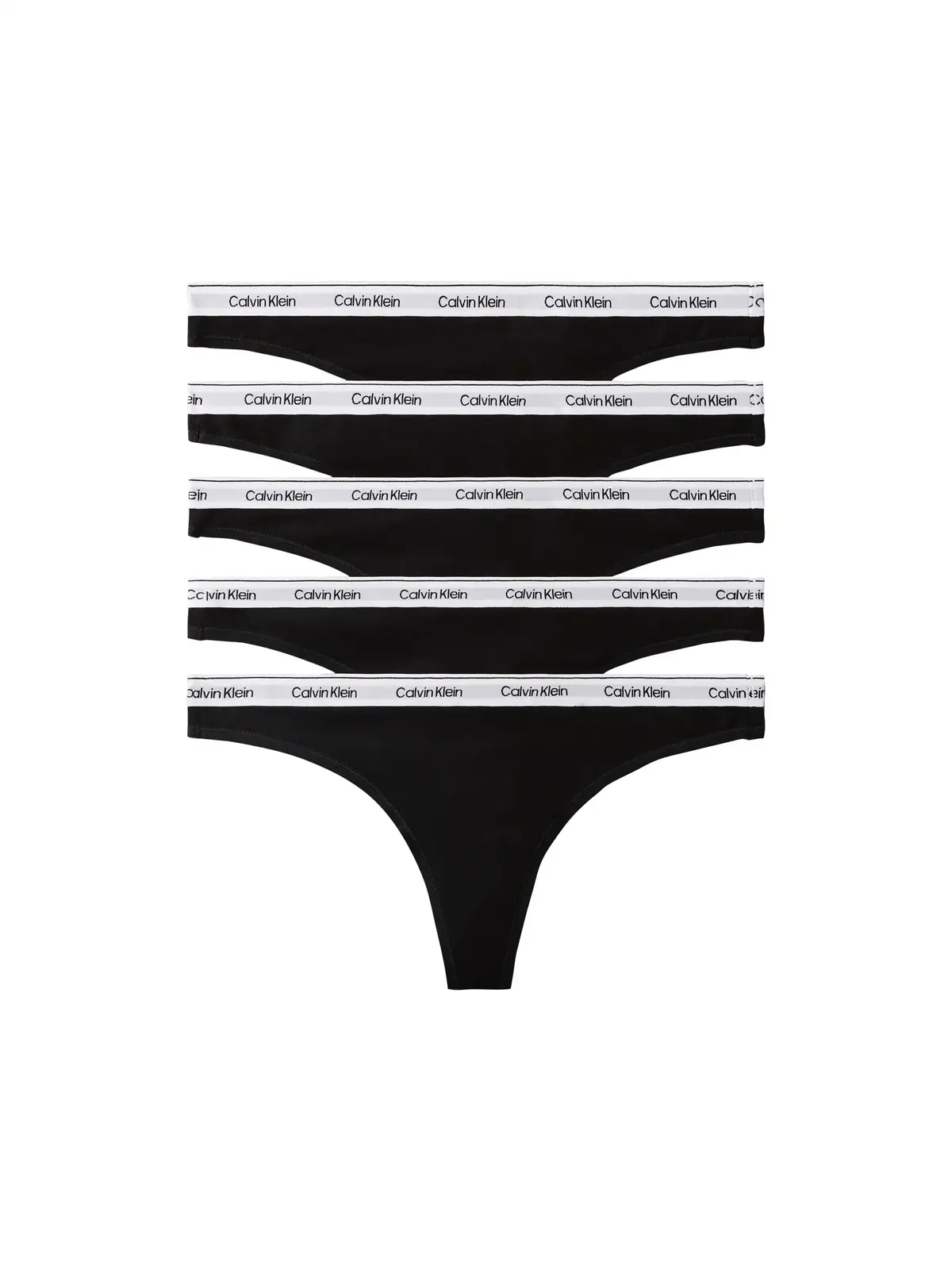 Calvin Klein THONG 5 PK Siyah Kadın 5li Tanga Set