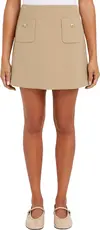 Tommy Hilfiger PUNTO SHORT SKIRT, 0GC Bej Kadın Elbise-Etek