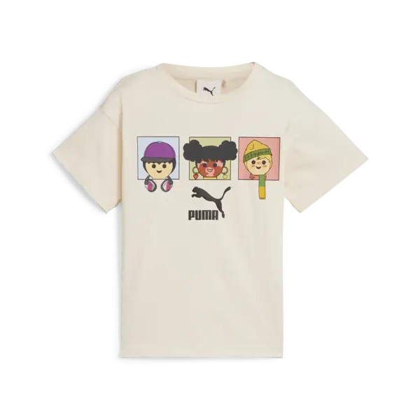 Puma X PLAYMOBIL Graphic Tee Krem Erkek T-Shirt & Polo