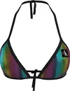 Calvin Klein TRIANGLE-RP-PRINT Kadın Renkli Bikini Üstü