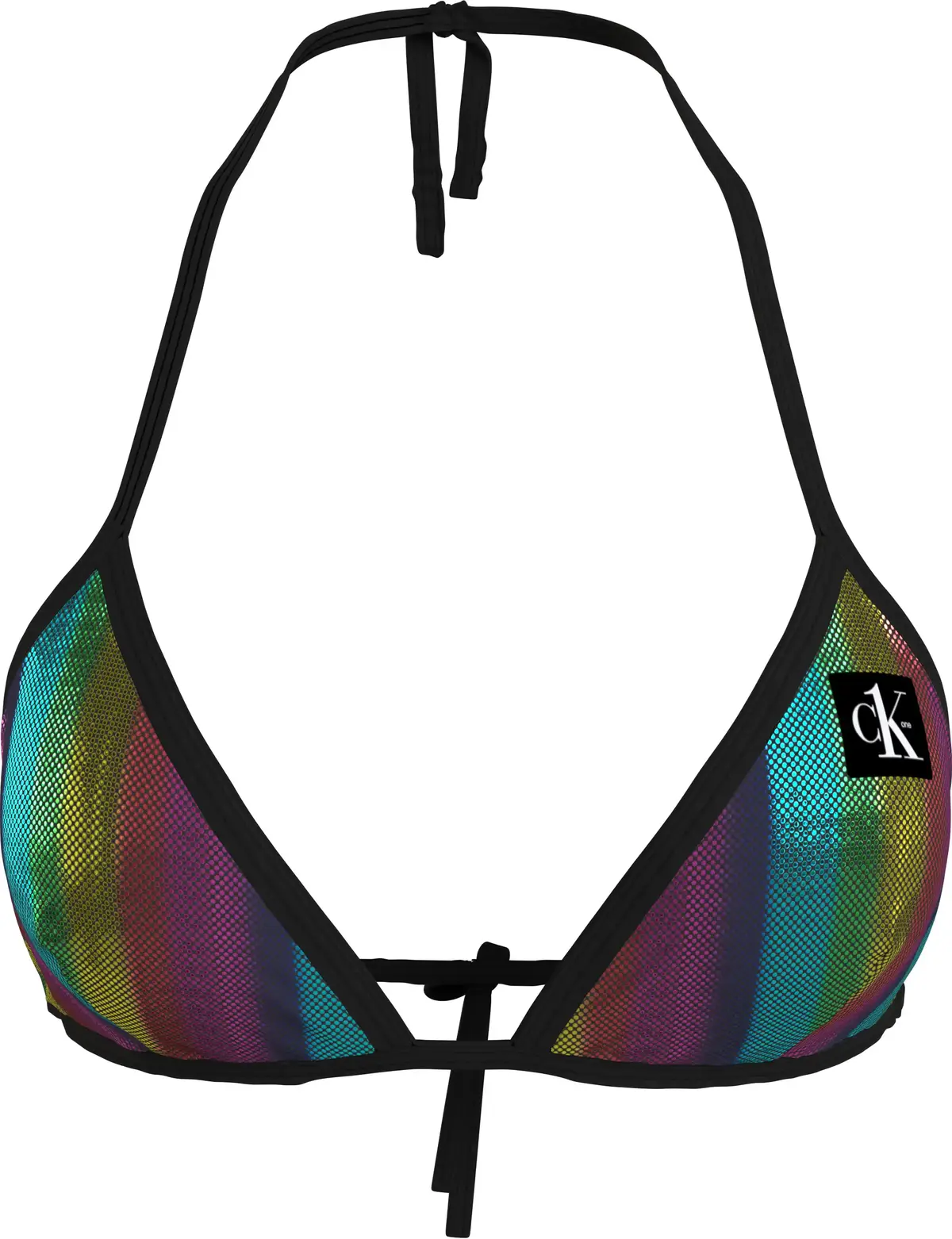 Calvin Klein TRIANGLE-RP-PRINT Kadın Renkli Bikini Üstü