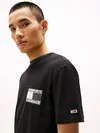 Tommy Hilfiger TJM REG PAISLEY FLAG, BDS Siyah Erkek T-Shirt & Polo