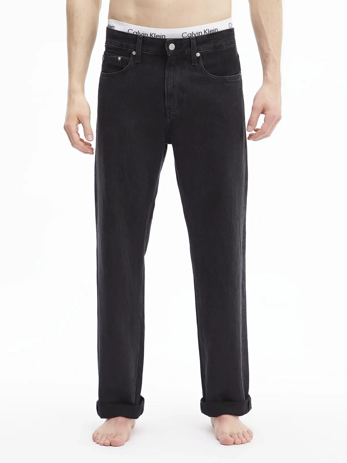 Calvin Klein 90s STRAIGHT Erkek Antrasit Kot Pantolon