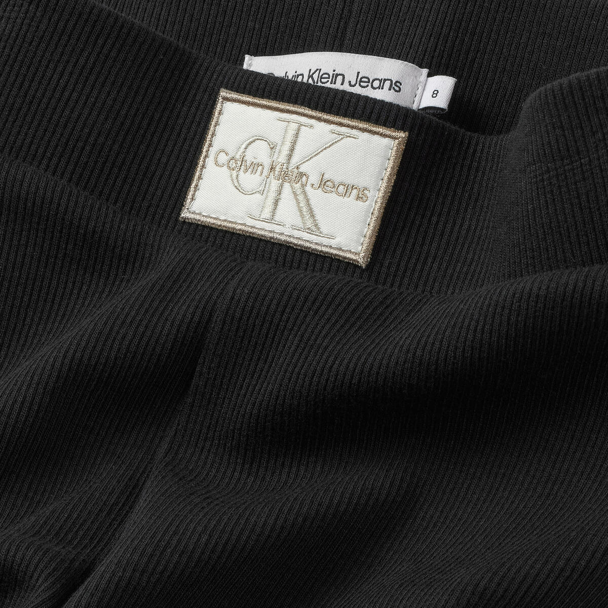 Calvin Klein RIB FLARE PANTS Kadın Siyah Geniş Paça Pantolon