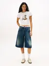 Tommy Hilfiger TJW SLIM IDAHO NOVEL, YBH Beyaz Kadın T-Shirt