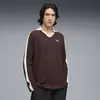 PUMA T7 Relaxed Long Sleeve Polo Kahverengi Erkek Polo
