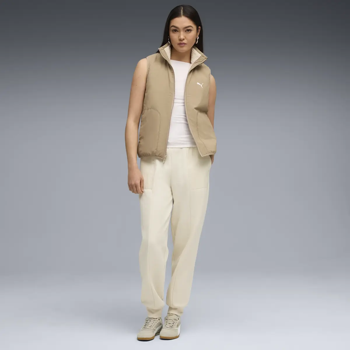 Puma Reversible Sherpa Vest Krem Kadın Yelek