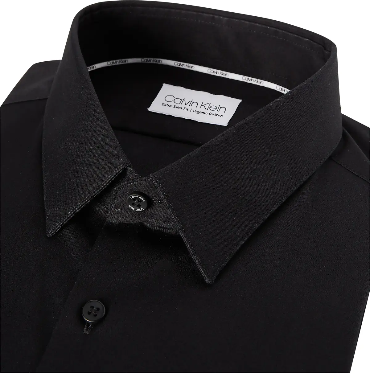 Calvin Klein LOGO STRETCH EXTRA S Erkek Siyah Gömlek