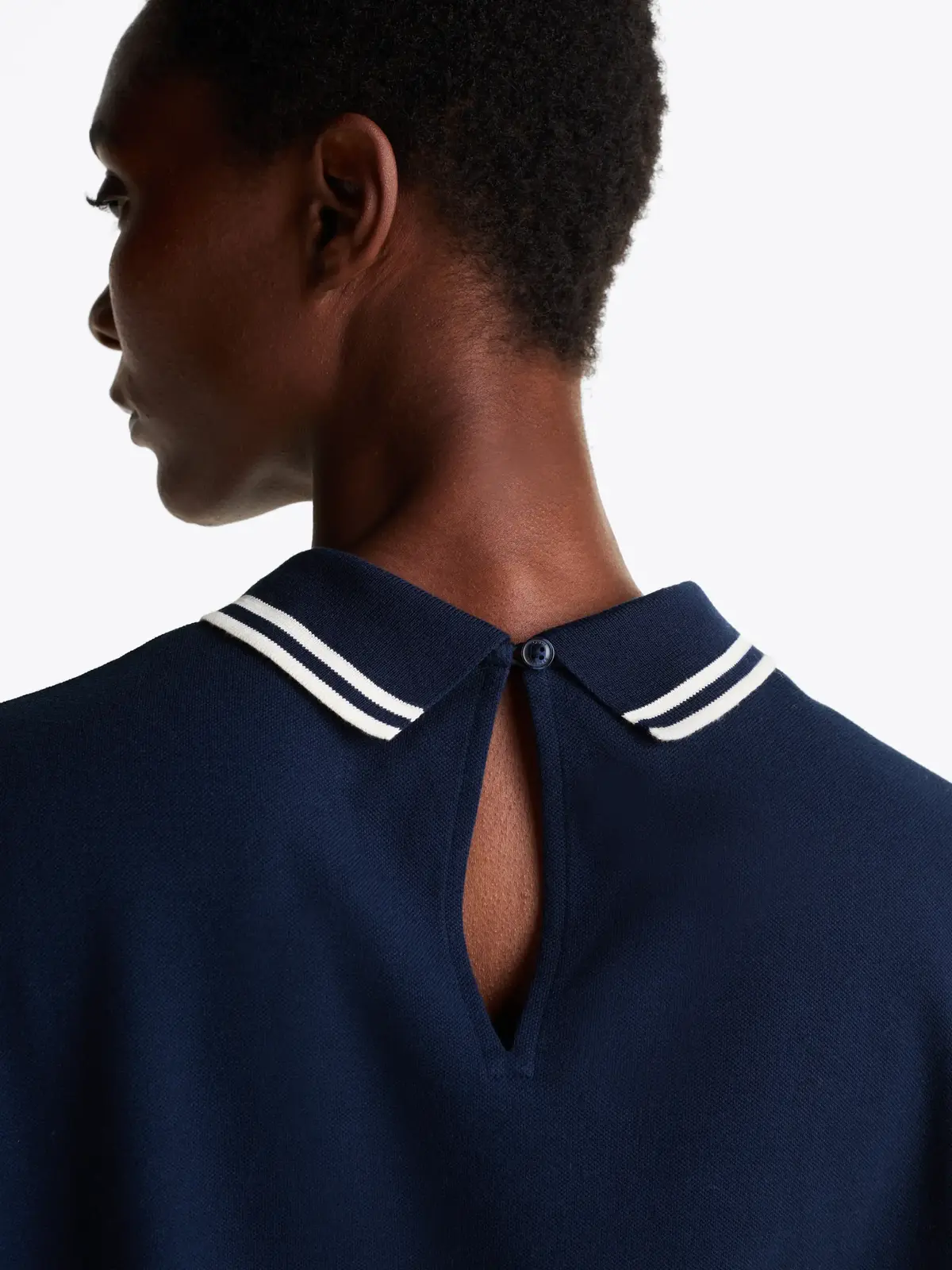 Tommy Hilfiger REG VARSITY C-NK POL, C1G Lacivert Kadın T-Shirt & Polo