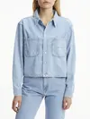 Calvin Klein CROPPED DAD DENIM SH Kadın Mavi Gömlek