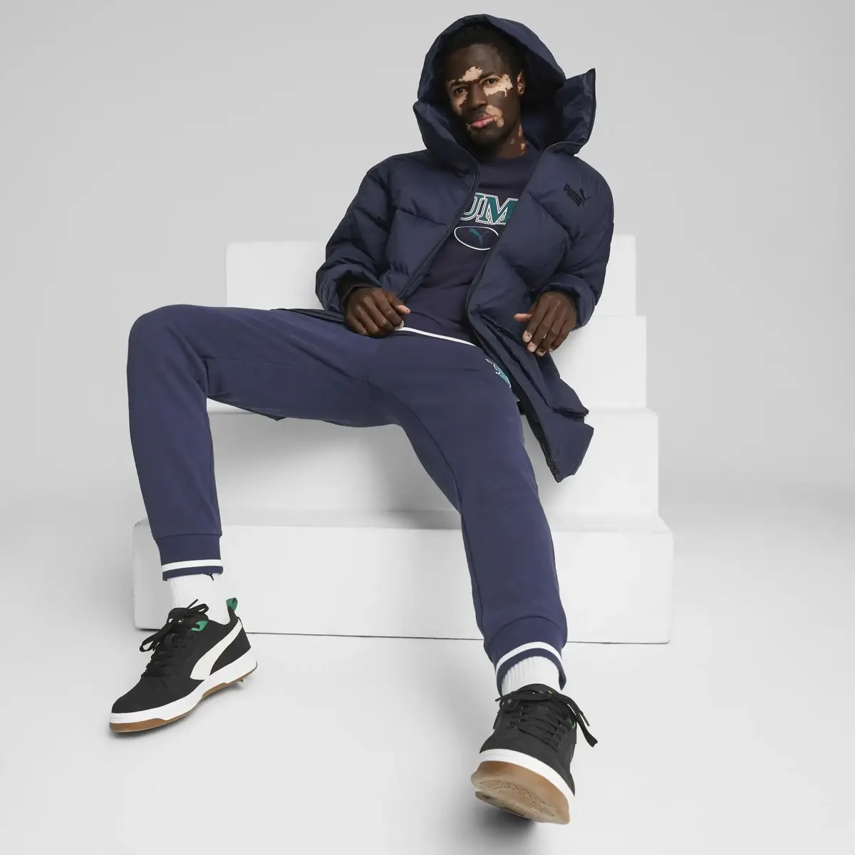Puma Protective Hooded Down Coat Lacivert Erkek Mont