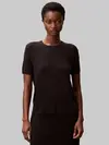 Calvin Klein Fine Gauge Viscose S, UB1 Siyah Kadın Triko