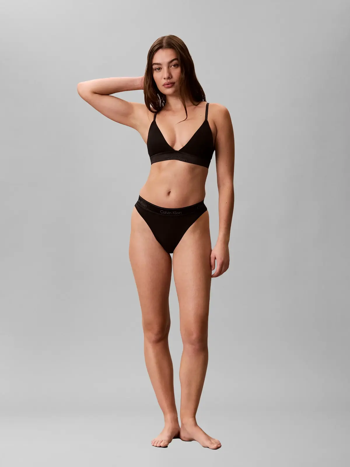 Calvin Klein LIGHTLY LINED TRIANG Siyah Hafif Astarlı Üçgen Bralet