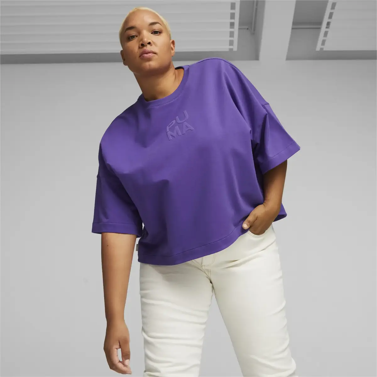 Puma INFUSE Relaxed Tee Mor Kadın T-Shirt