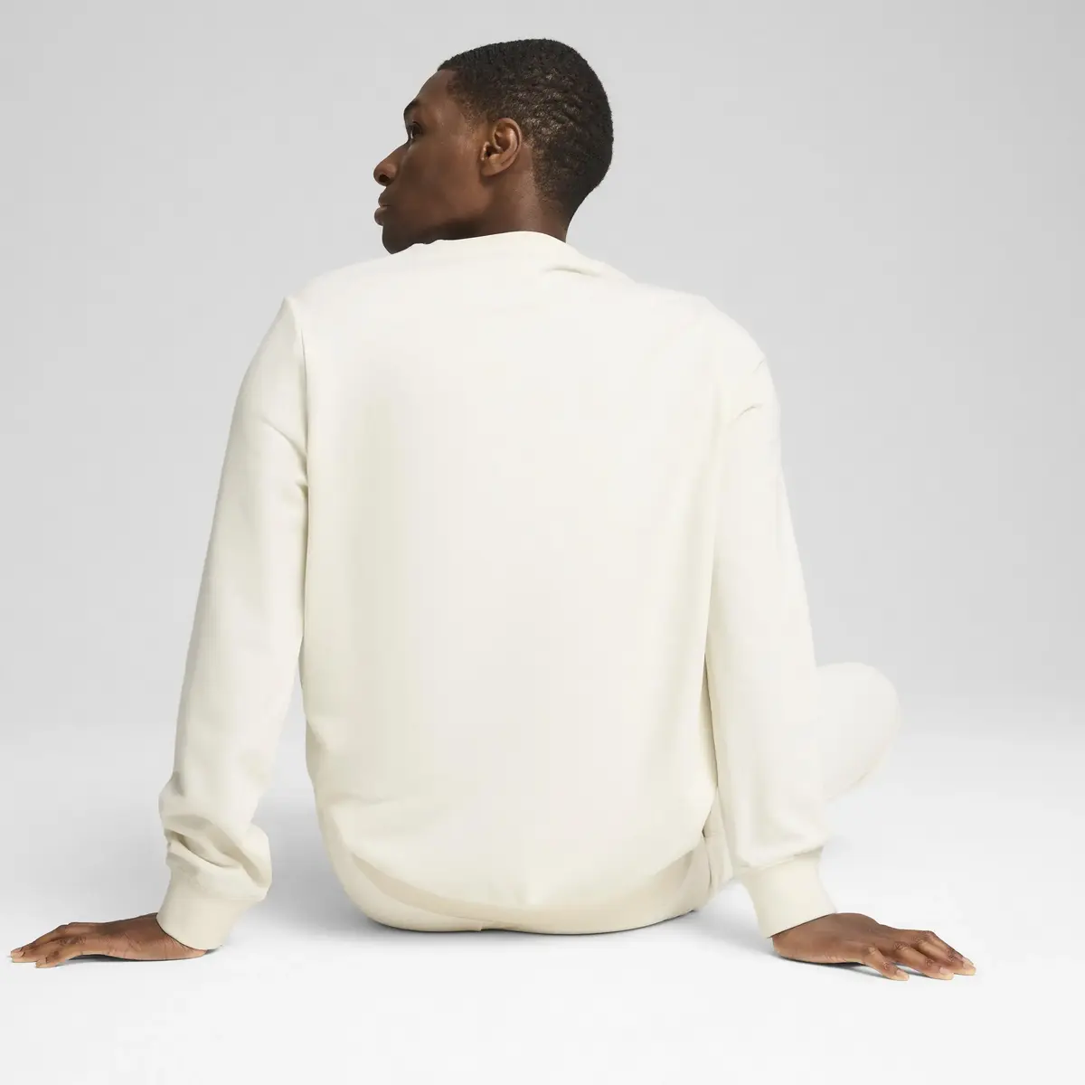 PUMA ESS ELEVATED Crew TR Bej Erkek Sweatshirt
