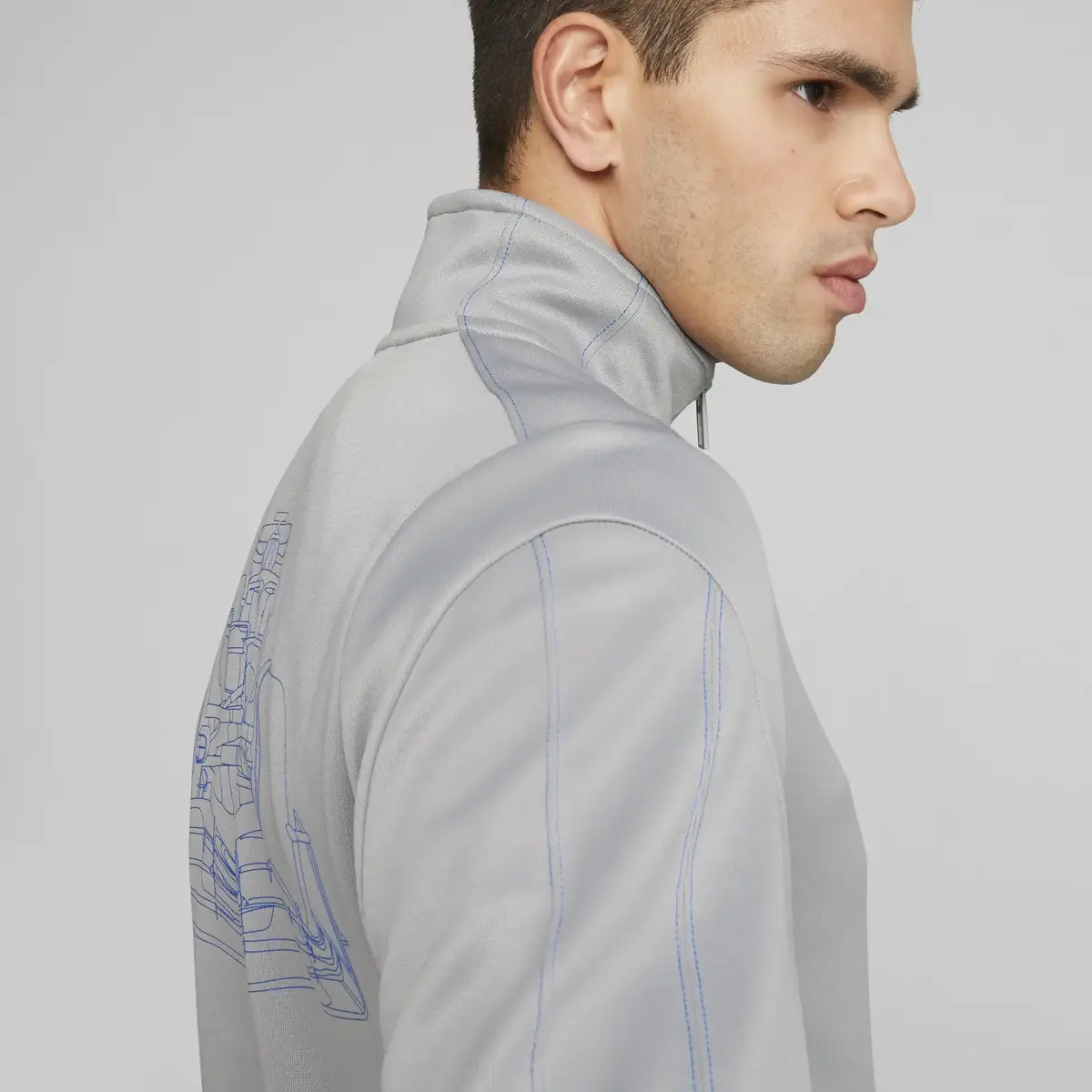 Puma MAPF1 MT7 Track Jacket Gri Erkek Fermuarlı Sweatshirt