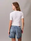 Calvin Klein A- Modal Rib Tee Beyaz Kadın Tişört