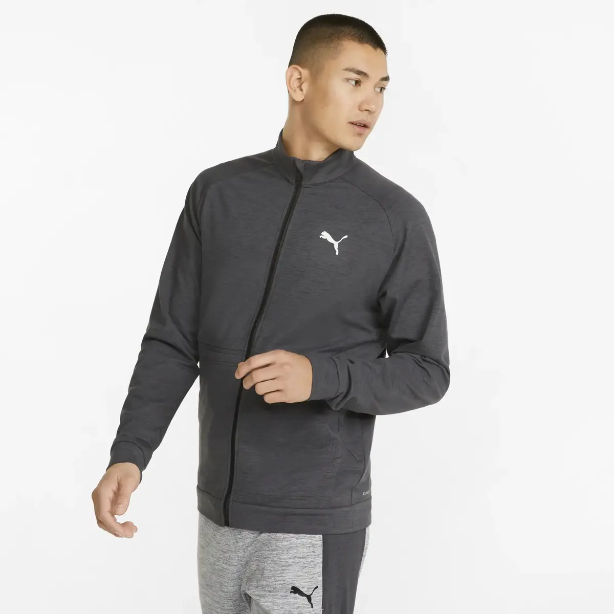 Puma TRAIN CLOUDSPUN FZ JACKET Black Hea Siyah Erkek Ceket
