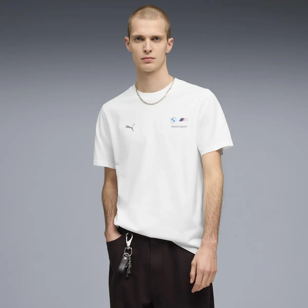 Puma BMW MMS Ess Logo Tee Beyaz Erkek T-Shirt & Polo