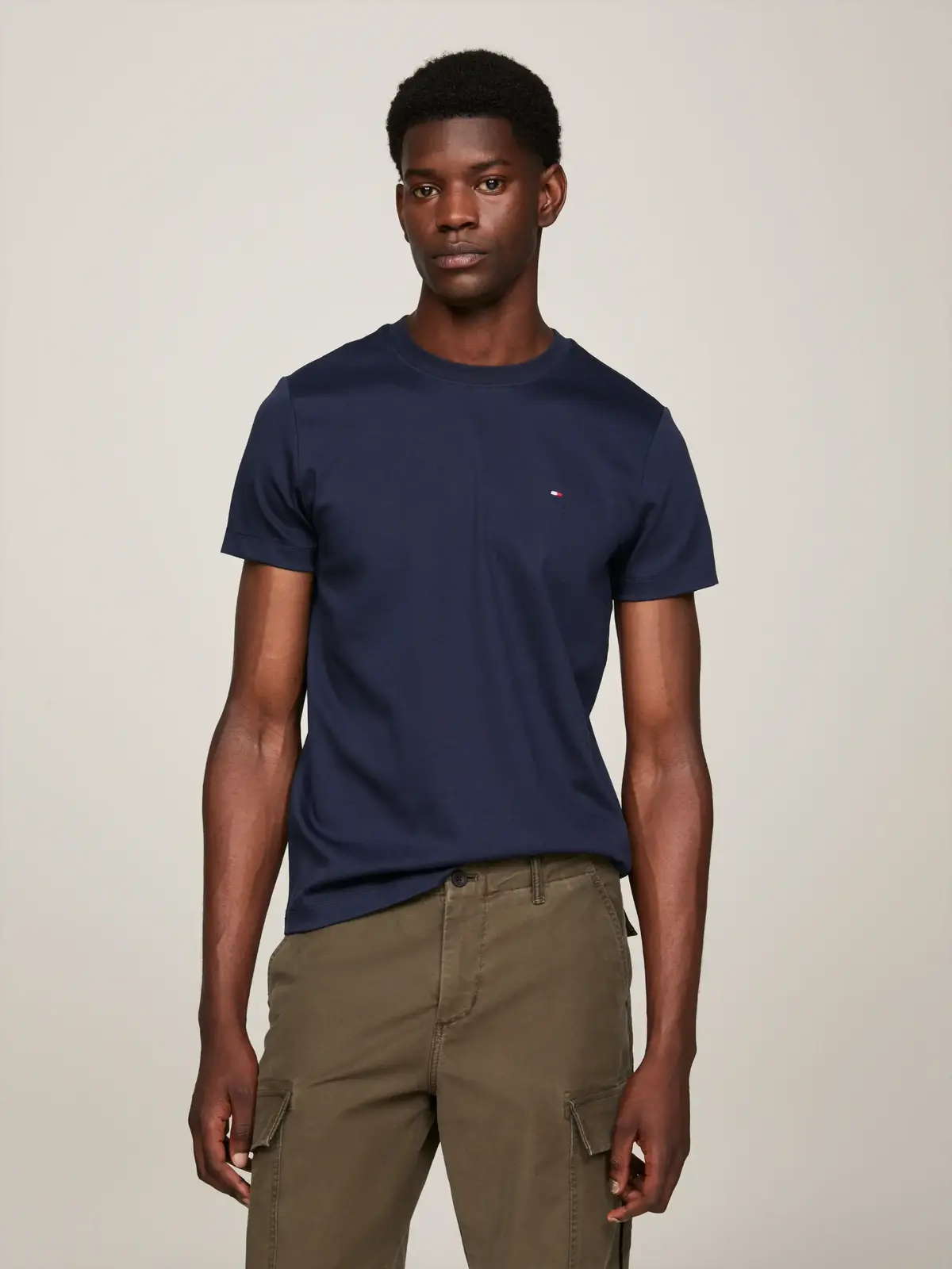Tommy Hilfiger LUXURY INTERLOCK TEE, DW5 Siyah Erkek T-Shirt & Polo