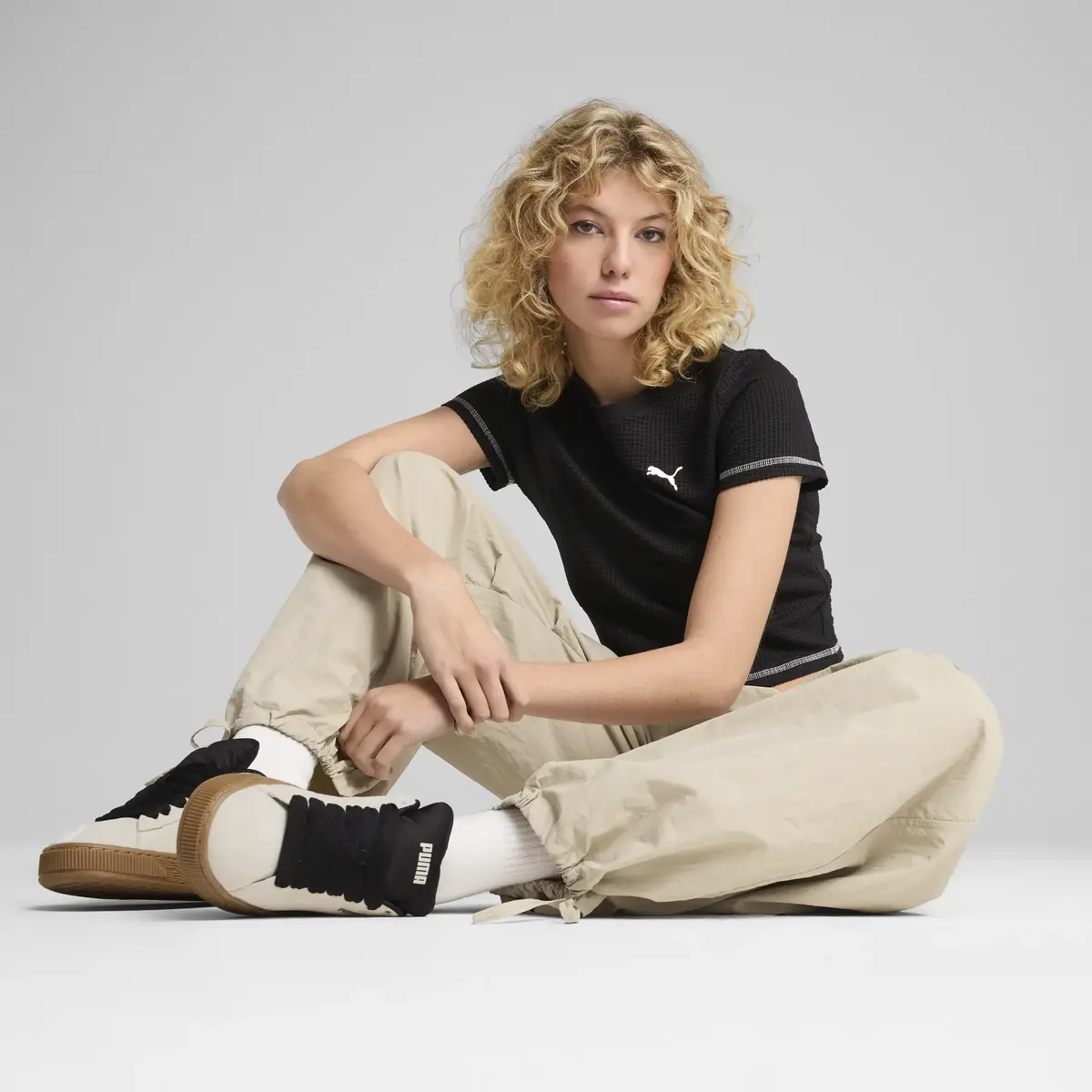 PUMA DARE TO Baby Tee Siyah Kadın Crop