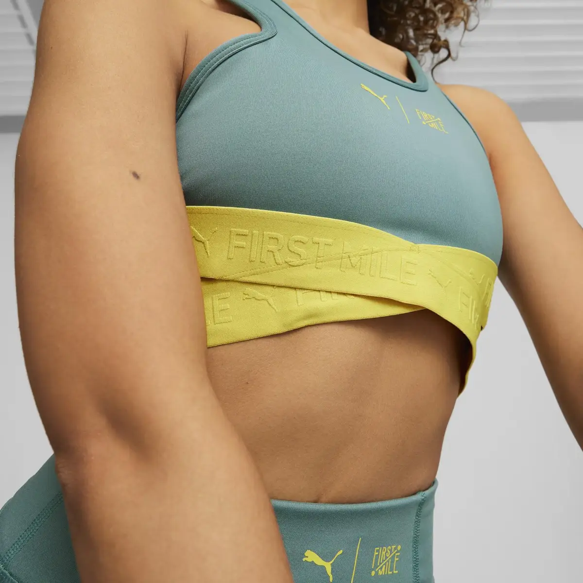 Puma W First Mile High Impact Yeşil Kadın Spor Sütyeni