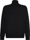 Calvin Klein TONAL LOGO TAPE ZIP- Erkek Siyah Sweatshirt
